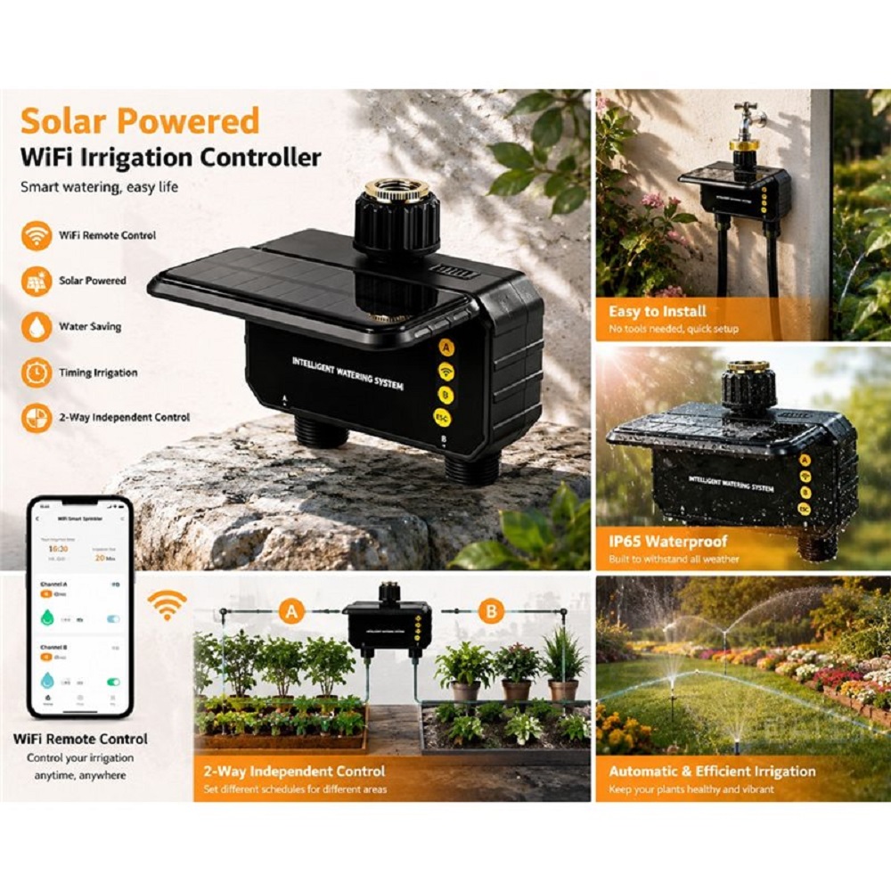Outdoor Power Outlet Wifi - جهاز تحكم بالري الشمسي يعمل بالطاقة