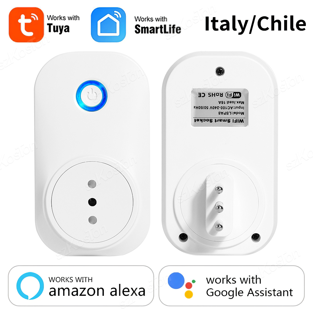 Outdoor Power Outlet Wifi - قابس ذكي Tuya WiFi مع شاشة