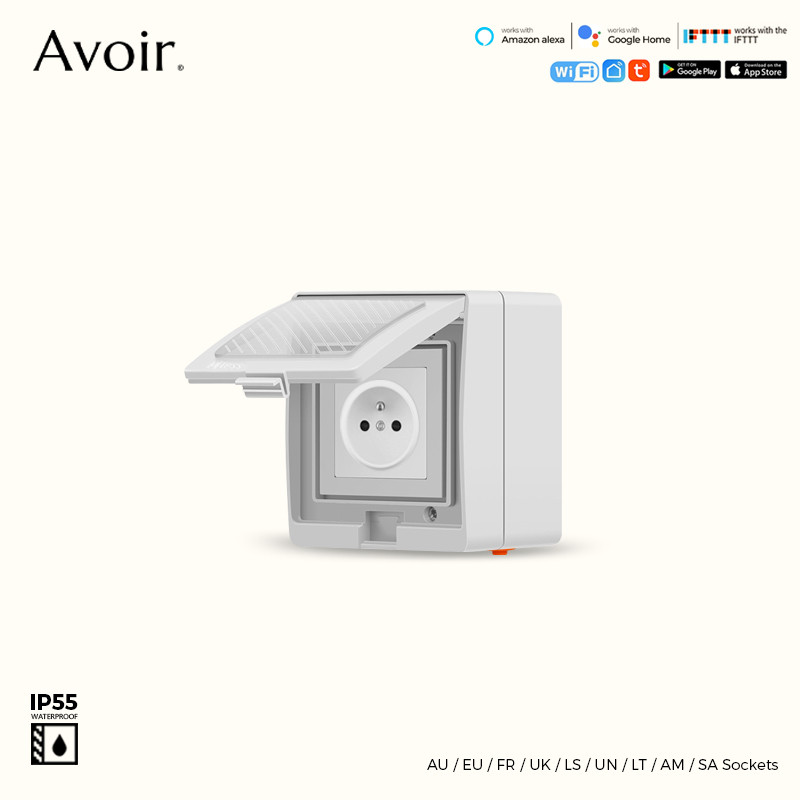 Outdoor Power Outlet Wifi - Avoir Tuya الذكية مقاوم للماء واي