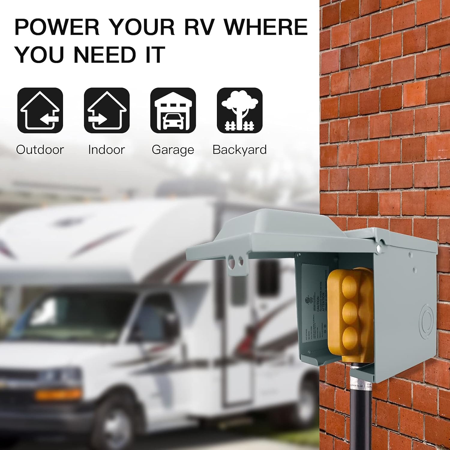 Outdoor Power Receptacle Box - صندوق مخرج طاقة RV 30/50 أمبير