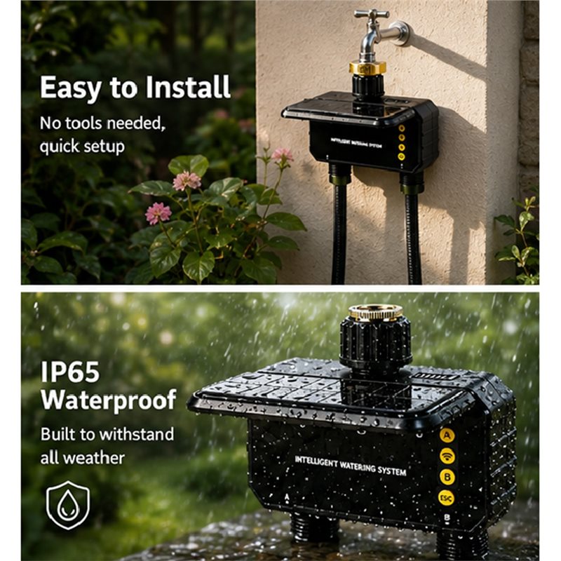 جهاز تحكم بالري الشمسي يعمل با - مراجعة Outdoor Power Outlet Wifi وسعره