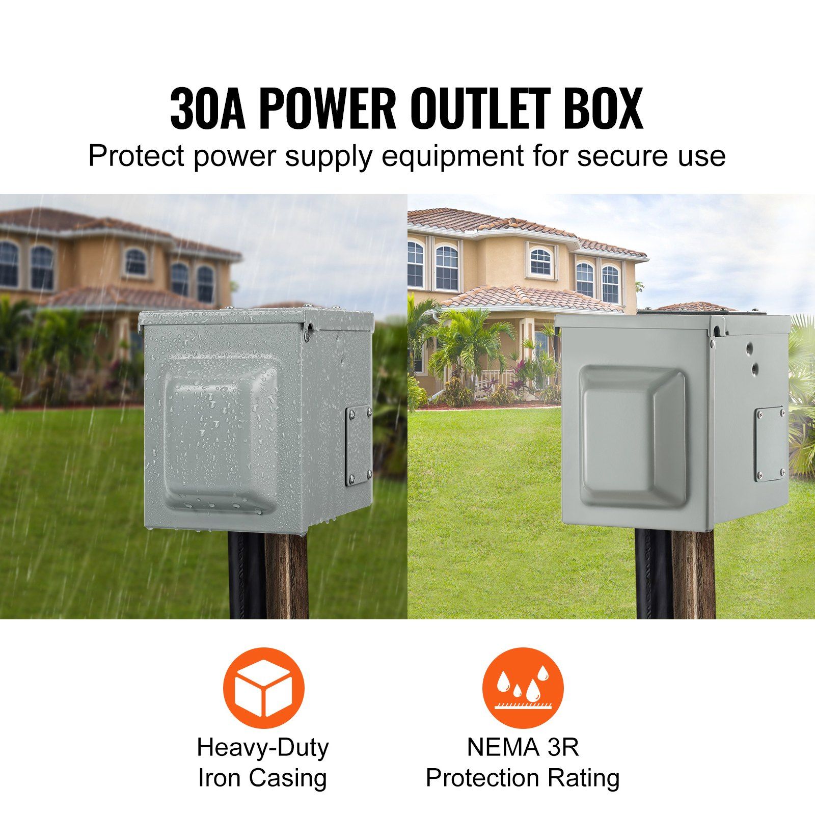 صندوق مقبس طاقة للمركبات الترف - مراجعة Outdoor Power Receptacle Box وسعره