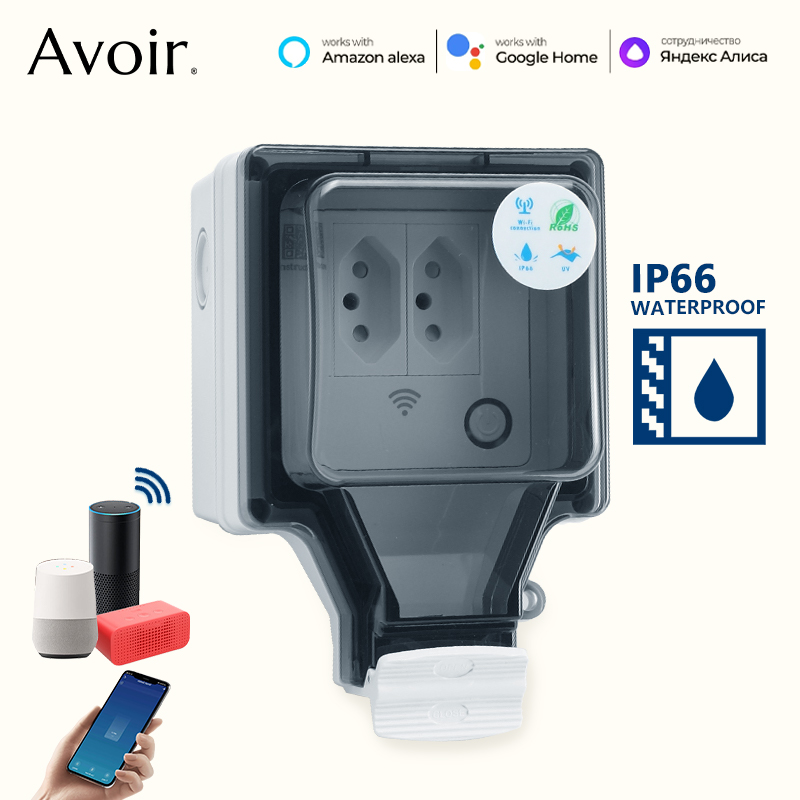 Avoir Tuya Wifi الذكية المقبس  - مراجعة Outdoor Power Outlet Wifi وسعره