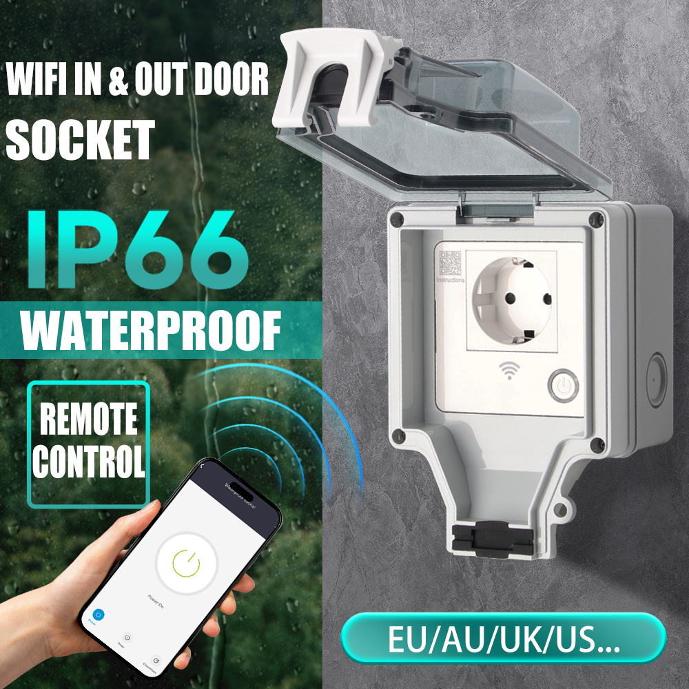 مقبس ذكي خارجي مقاوم للماء IP6 - مراجعة Outdoor Power Outlet Wifi وسعره