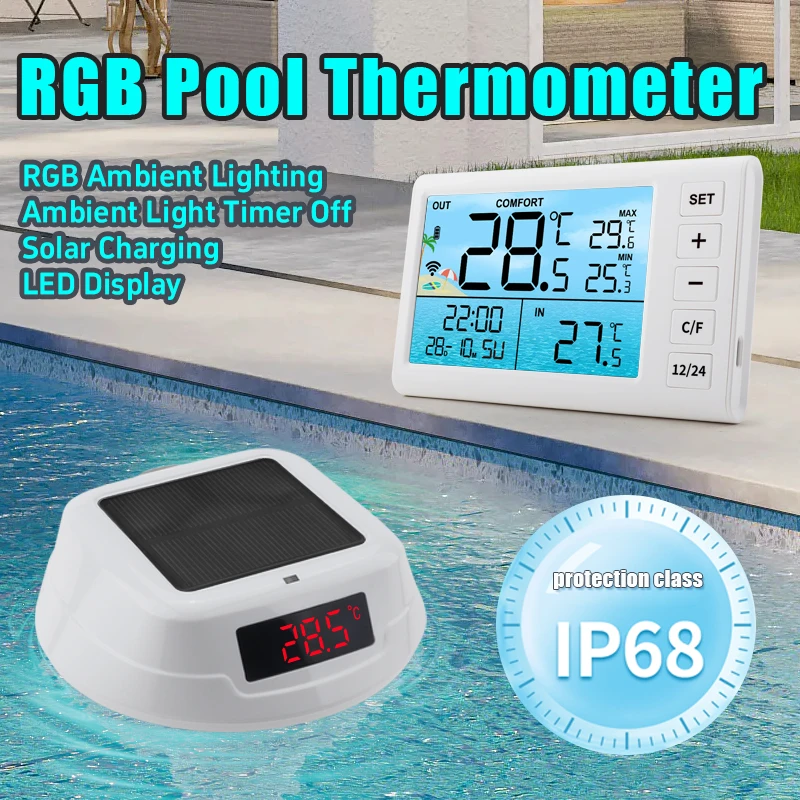 ترمومتر حمام سباحة خارجي مقاوم - مراجعة Outdoor Power With Timer وسعره