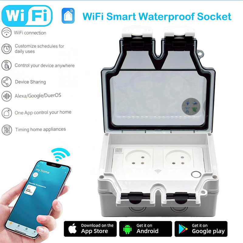 مقبس ذكي 16 أمبير مقاوم للماء  - مراجعة Outdoor Power Outlet Wifi وسعره