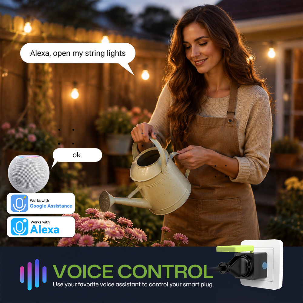 مقبس ذكي مقاوم للماء مع زر تشغ - مراجعة Outdoor Power Outlet Wifi وسعره